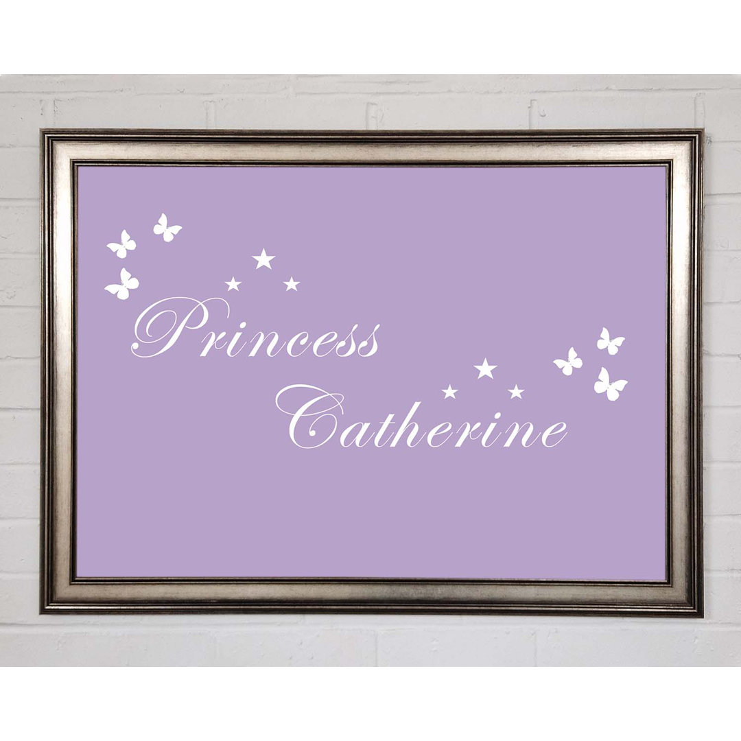 Gerahmtes Poster Girls Room Quote Your Own Name Princess