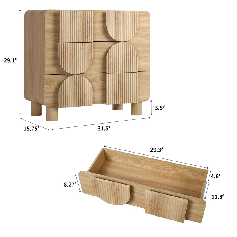Molded 3-Drawer Dresser, Yellow