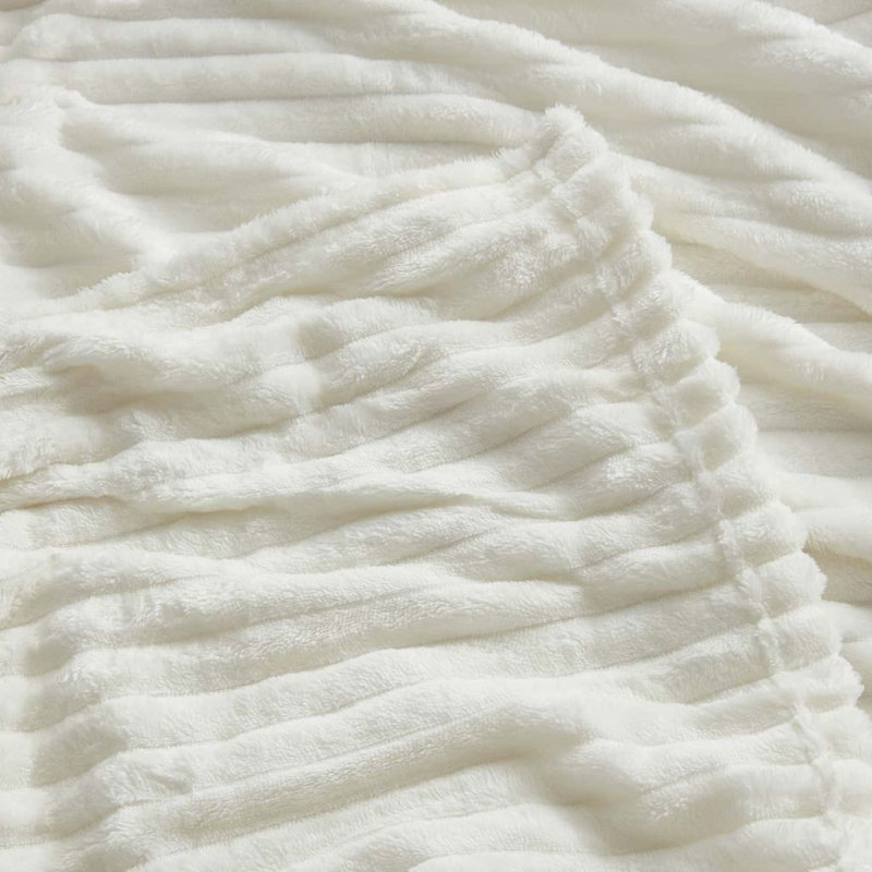 Jeté moelleux et moelleux Nestl, Très grand, Blanc