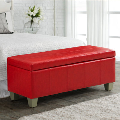 Faux Leather Upholstered Storage Bench by Ebern Designs
