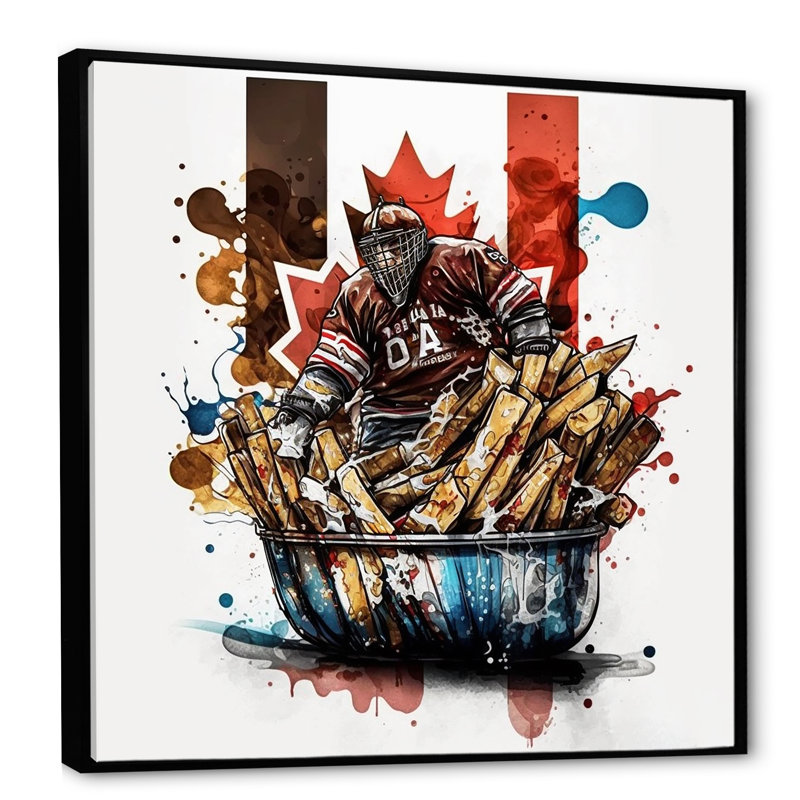 «But Tender In Poutine I», impression sur toile, H 24 po x l 24 po x P 1 po, Cadre flottant noir