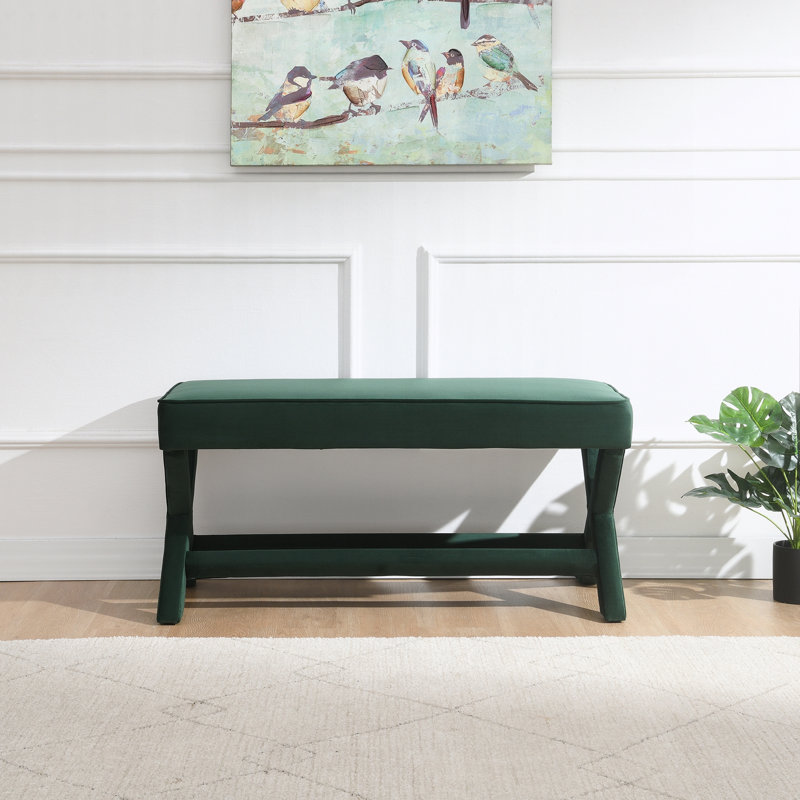 Tabouret avec pieds en X élégants, Vert
