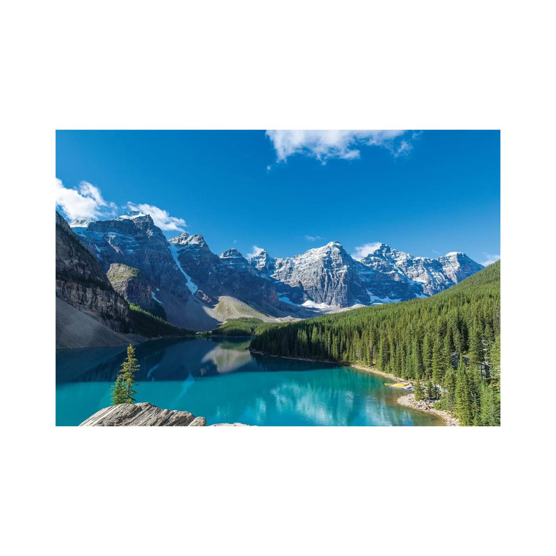 Moraine Lake At Banff National Park In The Canadian Rockies Near Lake Louise, Alberta, Canada - Wrapped Canvas Print