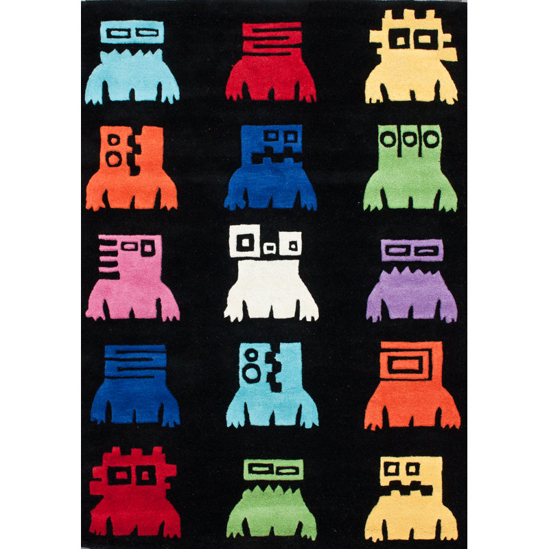 nuLOOM KinderLOOM Robot Black Kids Rug | Wayfair