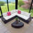 6 Pieces Patio Sofa Seating Group with Cushions