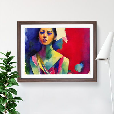 XH1022-10283X Woman Dancer Painted Vol.1 Abstract 1 Piece Single Picture Frame Wall Art