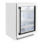 ZLINE 24 in. Touchstone 151 Can Beverage Fridge w/ DuraSnow Stainless Steel Glass Door-384446818