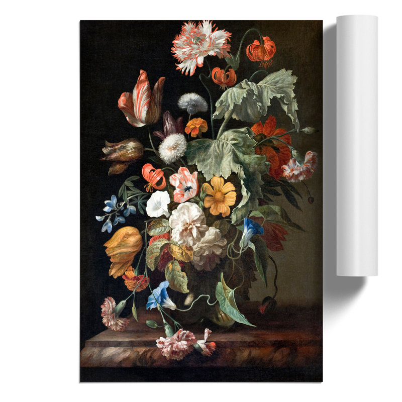 Still Life with Flowers by Rachel Ruysch - Frameless Print, 59cm H x 42cm W x 0.1cm D