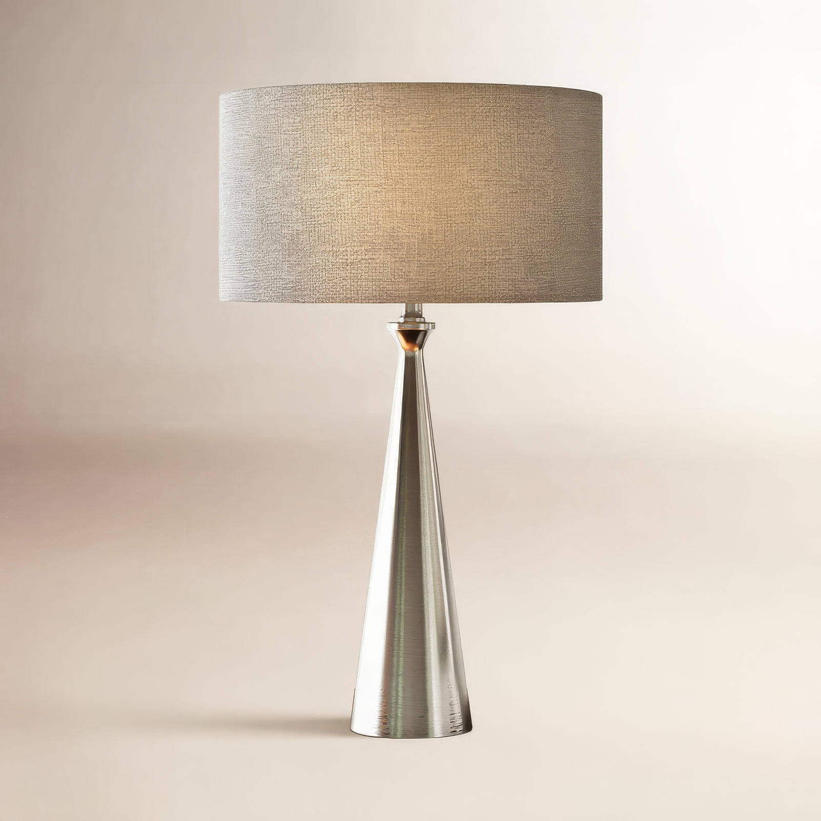 Spadina Metal Table Lamp, Brushed Steel