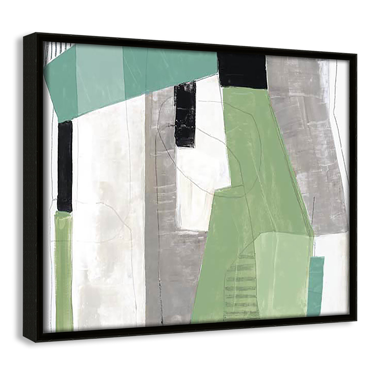 Evergreen Essence Print, No Mat, Espresso Floater Frame - Fine Art Canvas Print, 9.5" H x 11.5" W x 2" D