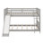 Low Bunk Bed Frame With Ladder,Full-Length Guardrail And  Slide-118155251