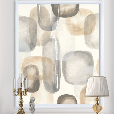 " Neutral Oval Gray Stones I "