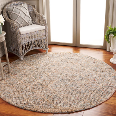 Tapis brun / beige en jute / coton / laine Keshea