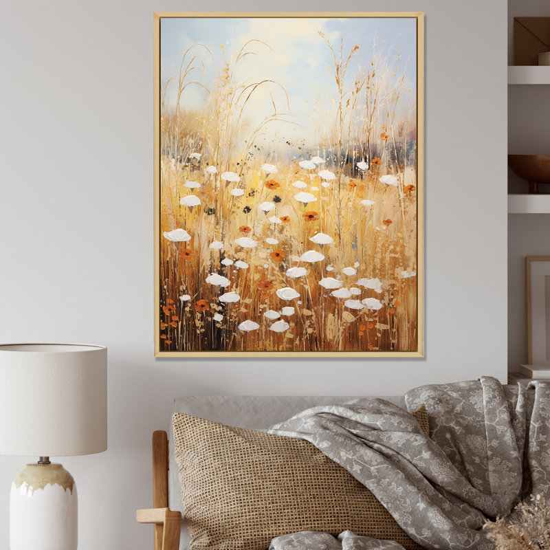 Meadow of Dreams - Imprimé, Cadre naturel flottant, H 20 po x l 12 po x P 1 po