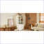 Cabinets, garde-manger rétro blanc cassé avec portes en verre et amp; Rangement à lattes, H 75,25 po x l 36,25 po, panneau de fibres à densité moyenne pour le salon