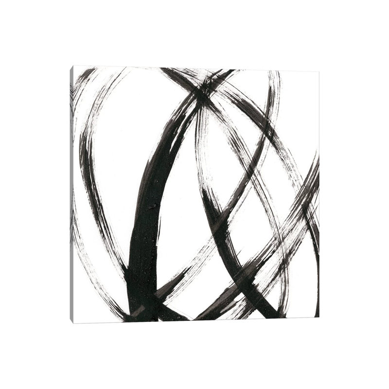 Linear Expression III by J. Holland - Wrapped Canvas Painting, 30.48 cm H x 30.48 cm W