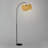 Wave Pendant 81 in. Arched LED Floor Lamp with Wicker Rattan Shade, Boho Style, Bulb Included