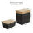 Set of 6 Stackable 5.2QT Plastic Storage Containers With Bamboo Lids & Label Holder, 10×7.2×4.1 Inch Multipurpose Organizer Bins for Pantry Closet Desk Office-129676938