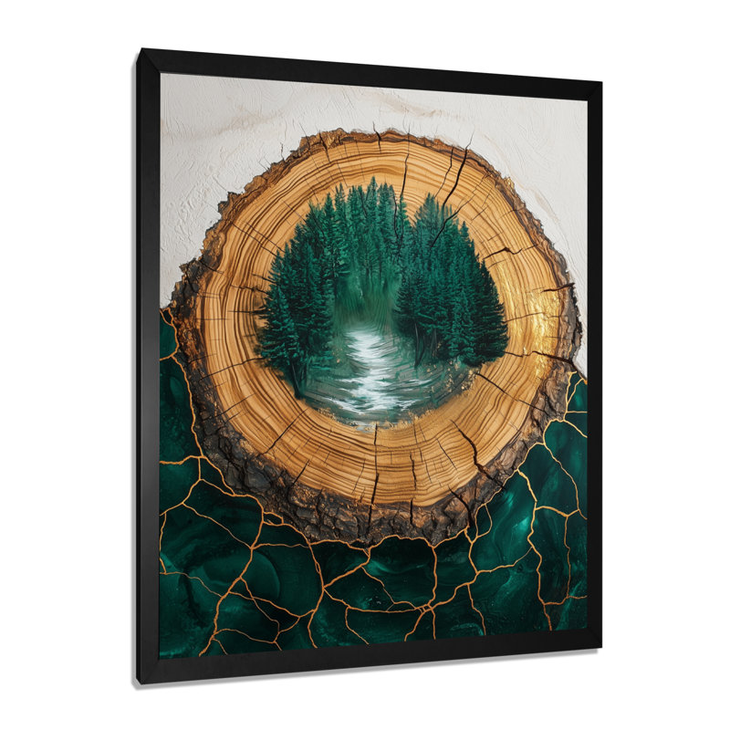 Gilba - paysages, impressions sur toile, Noir, noir, noir, noir, H 20 po x l 12 po, Picture Framed