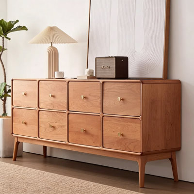 Meuble télé simple en bois massif avec rangement