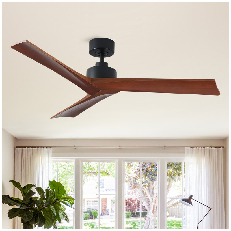 52" Black Lowe Profile Ceiling Fan Without Light