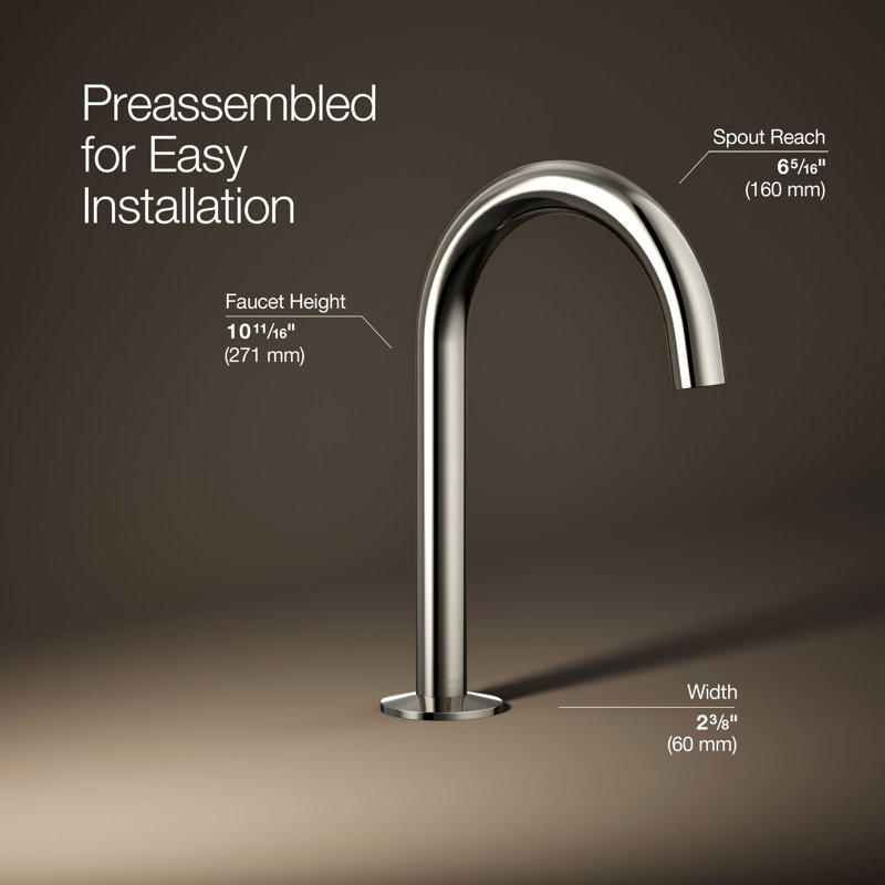 Components Bathroom Sink Faucet Spout With Tube Design 1.2 GPM