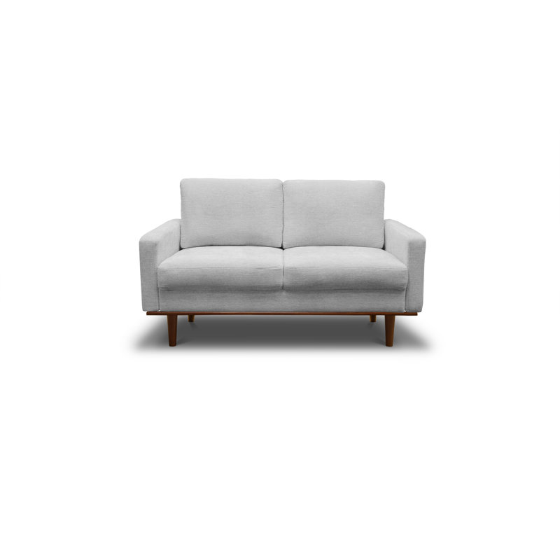 Causeuse de 58 po, 100% polyester blanc grisâtre