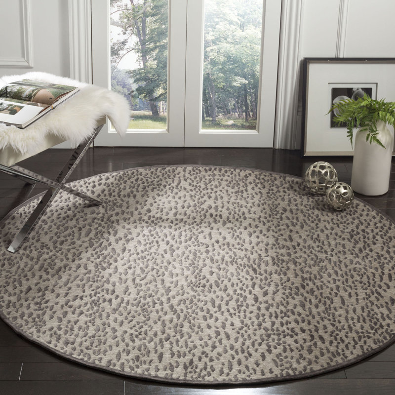 Ankit Hand Loomed Performance Abstract Rug, Round 6'