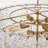Harlune 8-Light Distressed Gold 3-Tiered Glass Chandelier