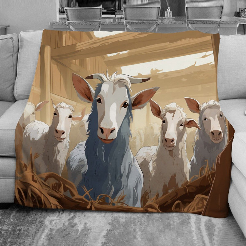  Couverture en molleton Goat, Jeté