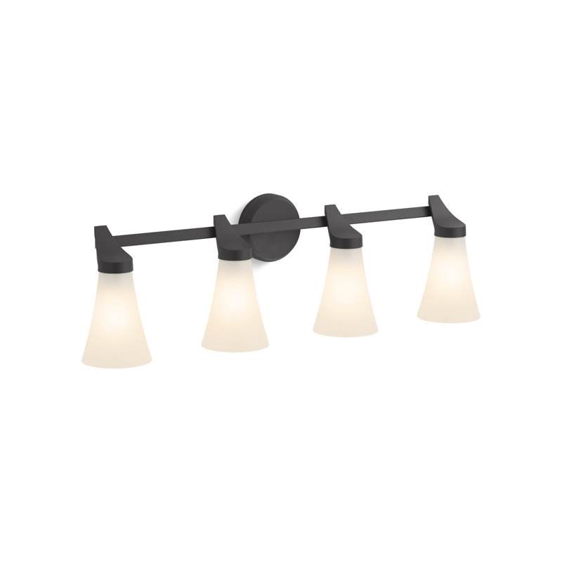 Simplice Four-Light Sconce, Matte Black