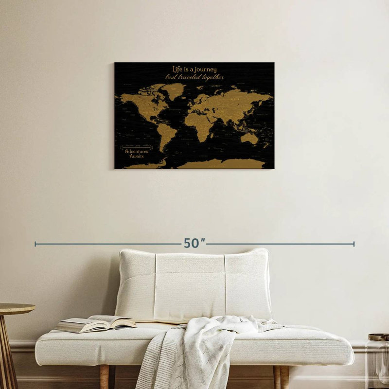 Carte du monde personnalisée, H 20 po x l 30 po, Oui