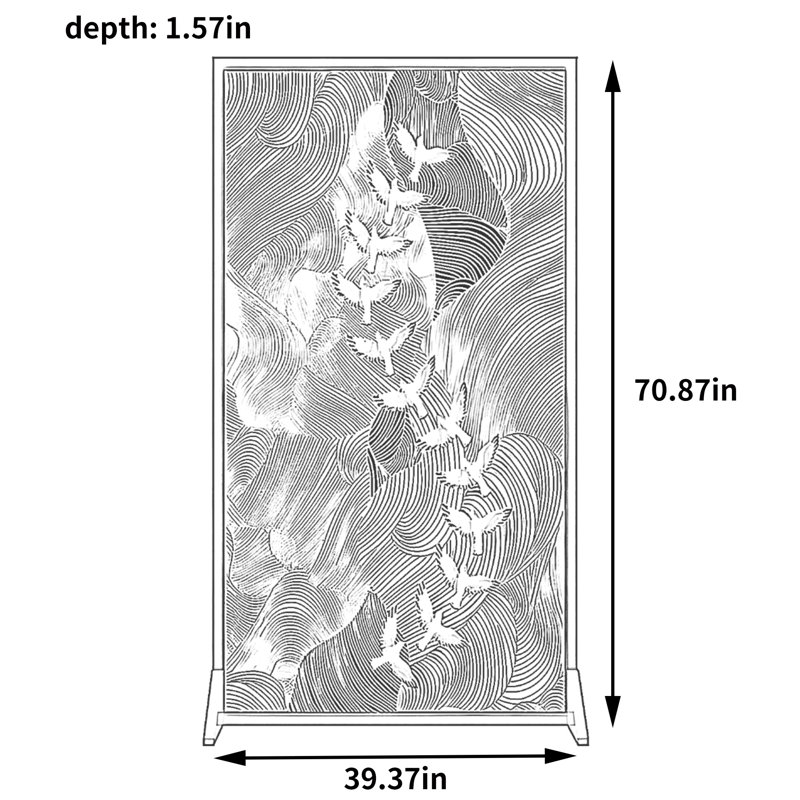 Delphes, H 70,87 po x l 39,37 po x P 1,57 po