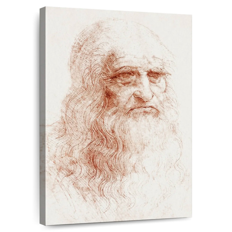 Leisha, portrait d'un homme à la craie rouge - 1510, H 45 po x l 30 po