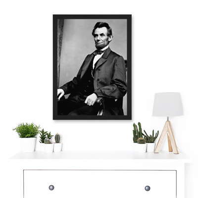 Vintage Portrait Honest Abe Abraham Lincoln President America USA - Single Picture Frame Print