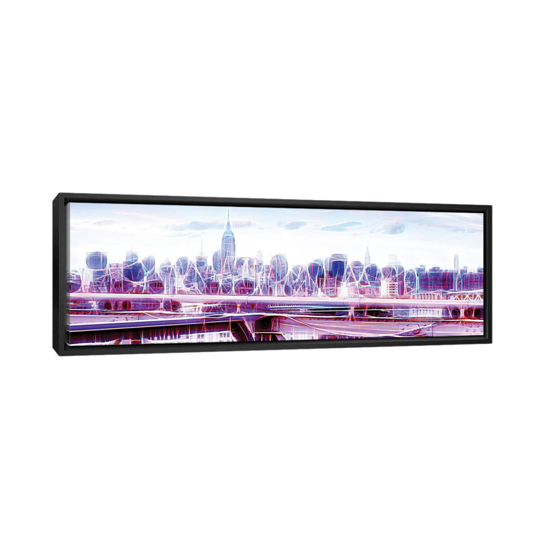 Survol par Philippe Hugonnard, impression sur toile, H 12 po x l 36 po x P 1,5 po, Cadre noir