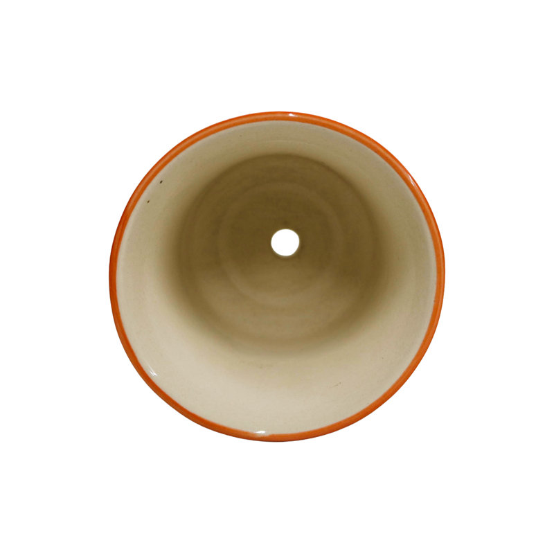 Home&Manor Ceramic Planter With Drain Hole