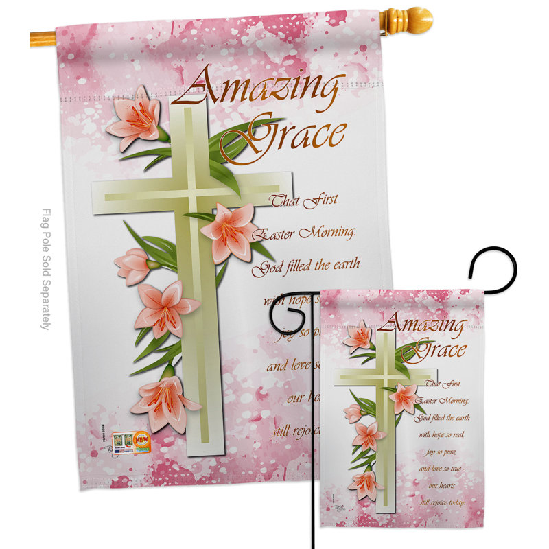 Double Sided 40'' H x 28'' W Polyester Flag Set