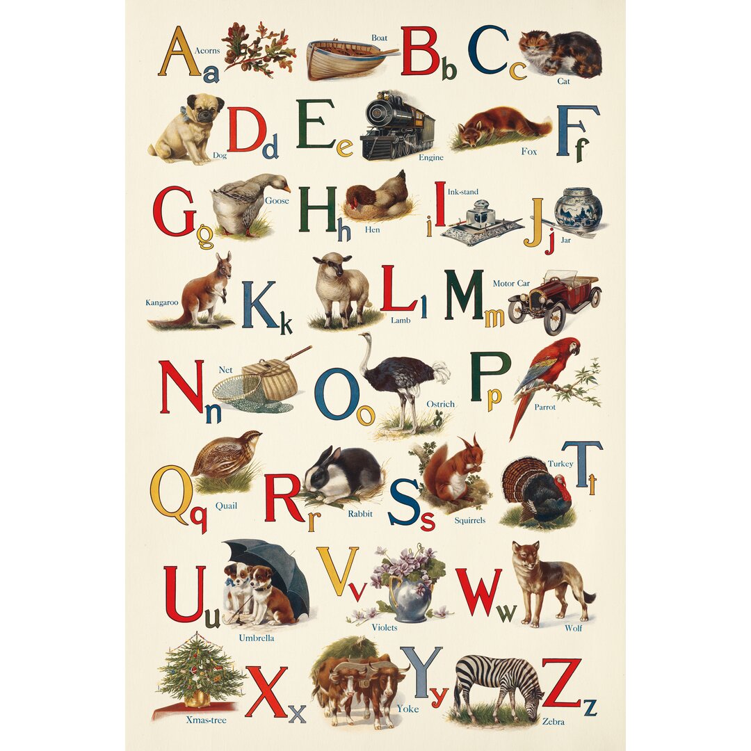 Leinwandbild Schoolhouse Alphabet von Wild Apple Portfolio