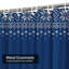 Rideau de douche tricoté bleu avec 12 crochets-1132914671