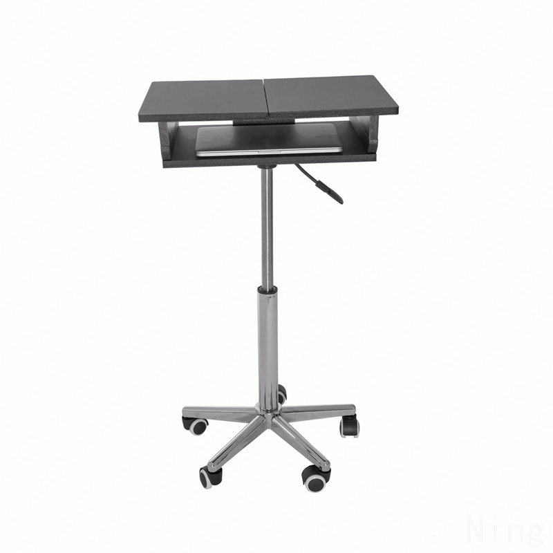 Folding Table Laptop Cart, Graphite
