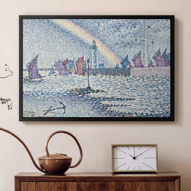 Entrée du port de Honfleur, 1899 - Paul Signac, toile tendue avec châssis, 16 x 24, Doré