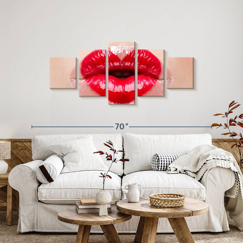 Pucker Up Lips, H 24 po x l 55 po