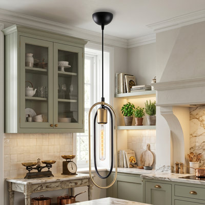 Aero 1 - Light Single Adjustable Height Geometric Pendant