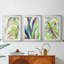 «Bright Tropical Abstraction IV», reproduction sur mesure encadrée de qualité supérieure, mat, 3 pièces-306636643-306636645