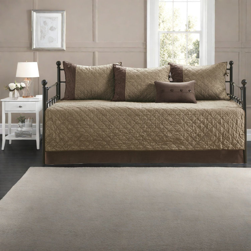 Ensemble de literie réversible, ensemble de lit de repos rustique en microfibre 6 pièces pour la maison