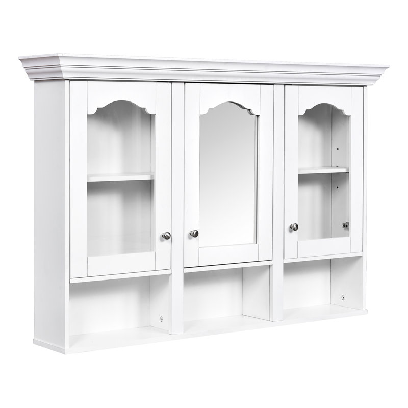 Armoire de salle de bain 47 po - 6 tablettes spacieuses, espace de rangement à l'épreuve de l'espace 47,8 po, 3 surfaces d'eau amovibles modernes