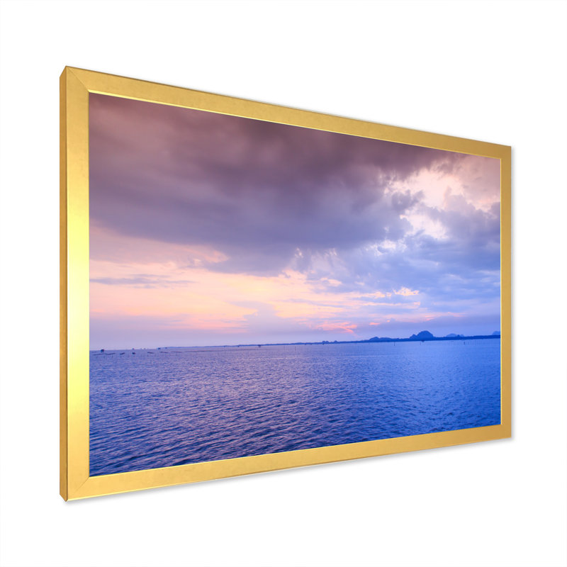 «Panoramic Cloud and Sky At Sunset V», reproduction sur toile, H 24 po x l 36 po x P 1 po, Cadre doré à coins fermés