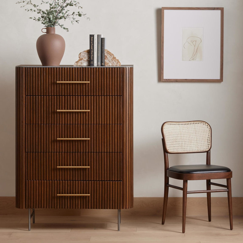 Toriano 5 - Drawer Dresser, Terra Brown Oak