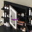  Makeup Vanity Desk with LED Lighted Mirror & Power Outlet & Stool-1080264709